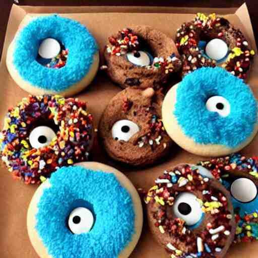 cookie monster donuts 