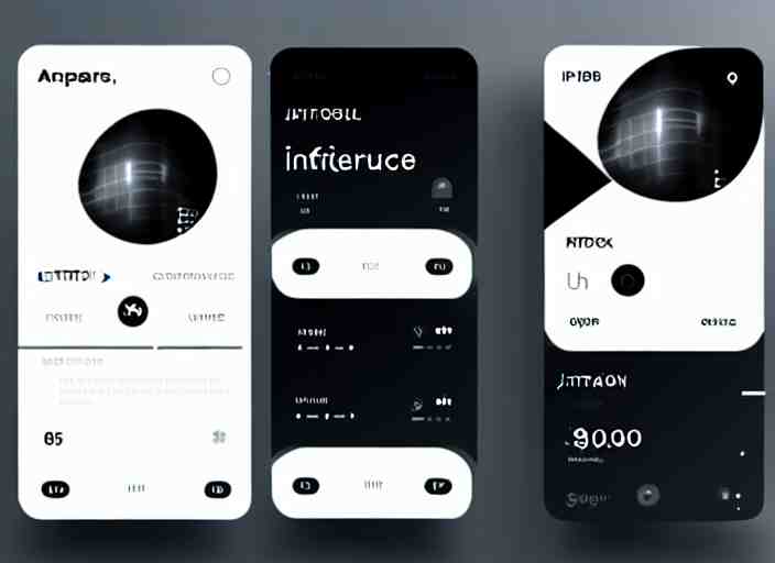 a futuristic interface ui hud, 8 k, sleek black and white 