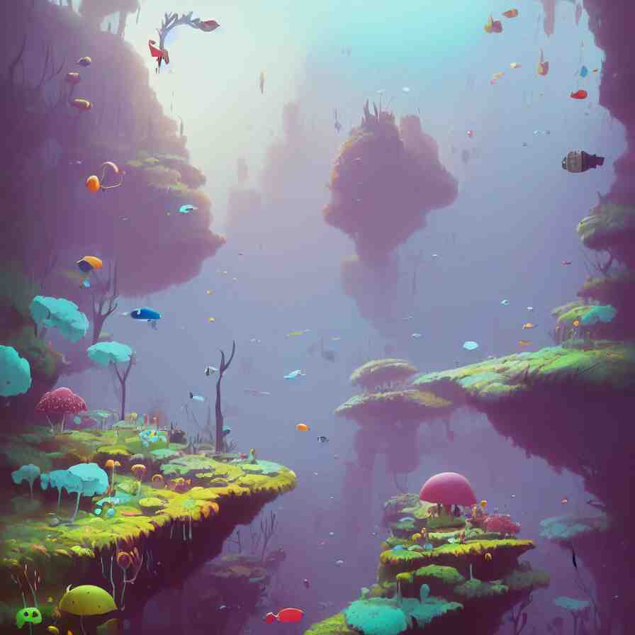 (Goro Fujita illustrating) Underwater forest, aquatic life, full of color, (art by Goro Fujita, sharp focus, highly detailed, ArtStation)