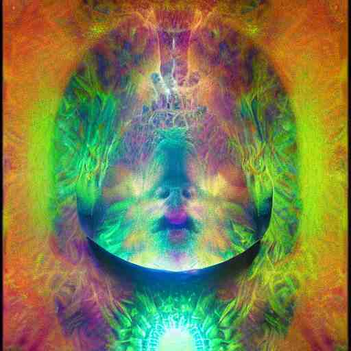 faceless, shrouded figure, powerful being, plant spirit, fractal entity, spirit guide, light being, pearlescent, shiny, glowing, ascending, chromatic aberration, prismatic, weird, odd, surreal, smooth, shaman, symmetry, subtle pattern, pastel colors, ghostly, visions, visionary art