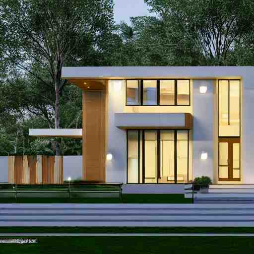 render of a beautiful modern home designed for cozy, curvy, natural aesthetics!!, energy efficiency and maximizing plants and greenery, golden light, high resolution, professional 