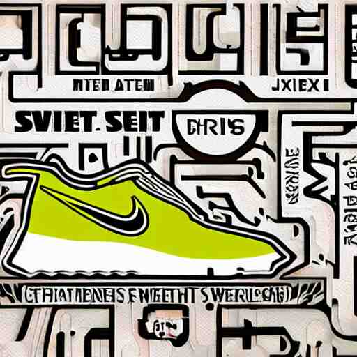 a pair of nike sneakers with the words sweat shop edition, a digital rendering by xi gang, behance contest winner, international typographic style, rtx on, rtx, y 2 k aesthetic 