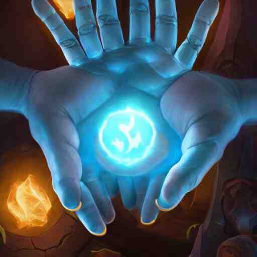 glowing hands with fingers floating, stop sign hands, fingers, fingers, fingers, fingers, fingers, hands, hands, hands, hands, glowing fingers, blue theme, bright art masterpiece artstation. 8 k, sharp high quality artwork in style of jose daniel cabrera pena and greg rutkowski, concept art by tooth wu, blizzard warcraft artwork, hearthstone card game artwork, human anatomy 