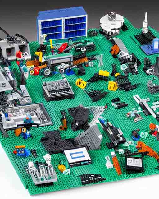 lego set of a modern computer motherboard