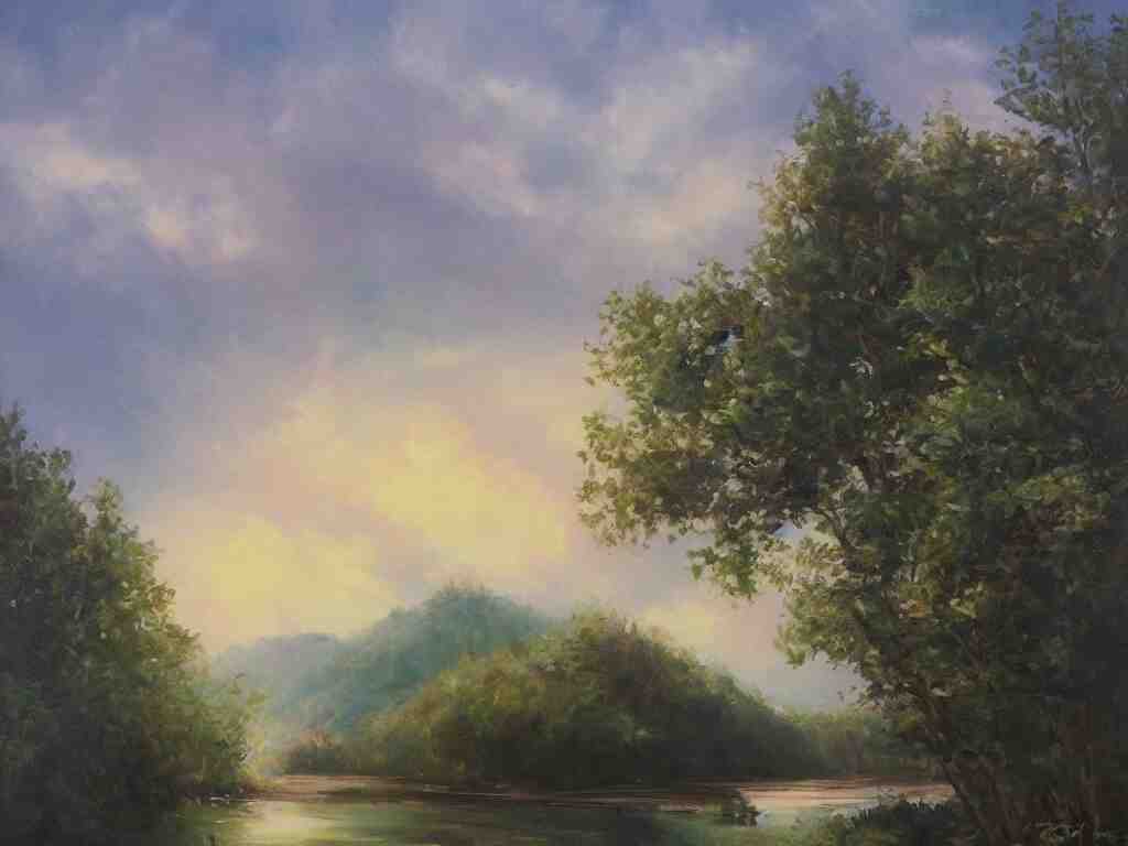 a beautiful landscape painting, trending on arstation 