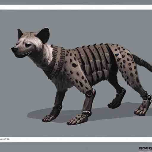 robotic hyena, highly detailed concept art 