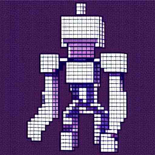 robot knight, highly detailed pixel art, 1 2 8 bit 