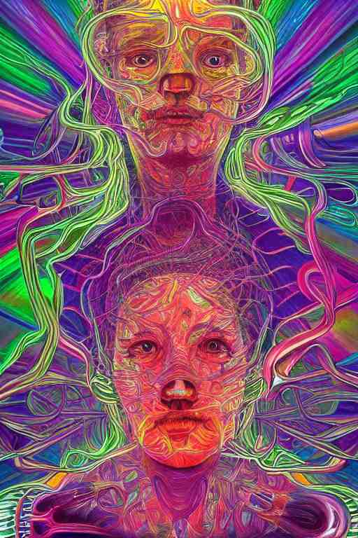 the mind on lsd, 4 k award winning alex grey, artstation 