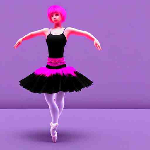 3 d jimin as a ballerina dancer wearing a pink skirt in a black themed stage, highly detailed, octane render 