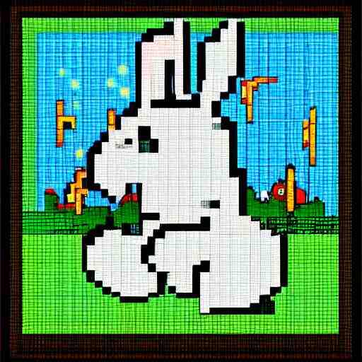 thunder bunnies, pixel art