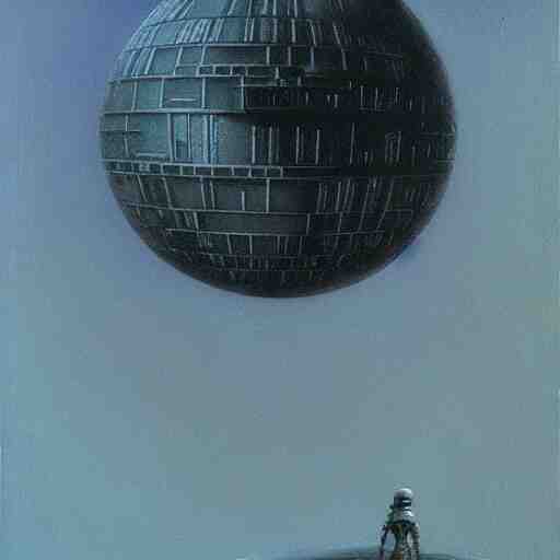 star wars death star highly detailed beksinski style painting 