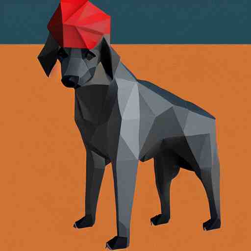 low poly dog 