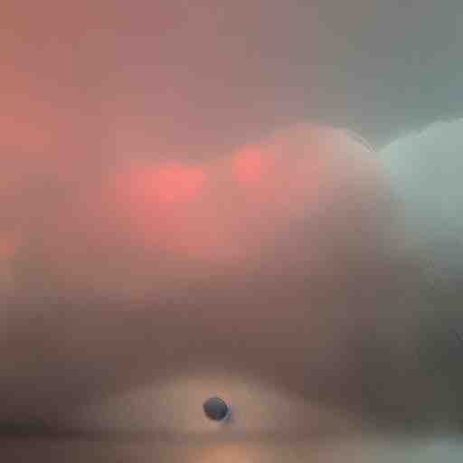 a rainstorm inside a snowglobe. Beautiful colorful clouds in moody greys and blues. High quality digital art, trending on artstation