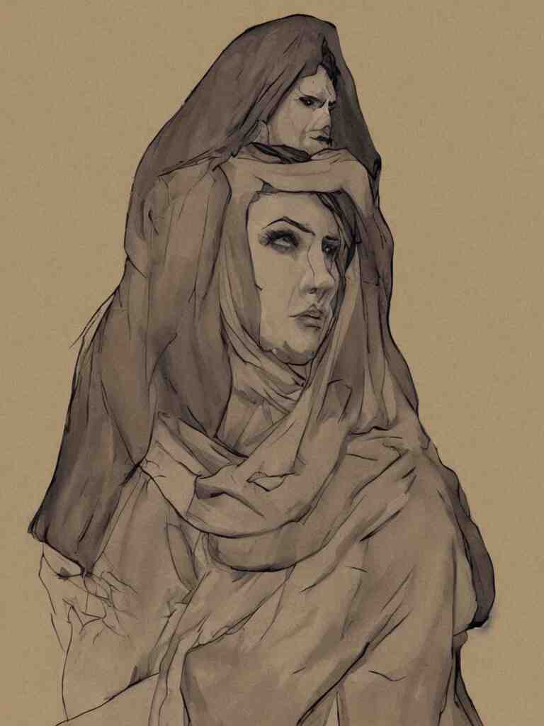 mother concept art, blunt borders, rule of thirds 