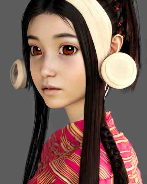 render as a very beautiful daz 3d anime aiko girl, wearing assamese bihu mekhela sador gamosa dress, long braided black hair, hazel eyes, full round face, short smile, assam tea garden setting, cinematic lighting, medium shot, mid-shot, highly detailed, trending on Artstation, Unreal Engine 4k, daz studio genesis iray ultra hd, cinematic wallpaper by Stanley Artgerm Lau, anime masterpiece,