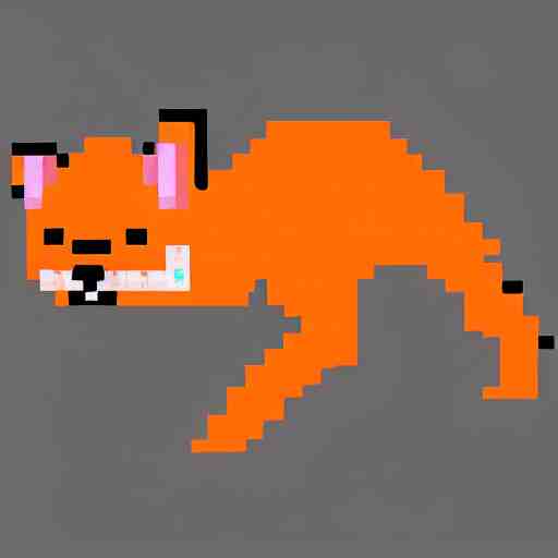 a shiba inu wearing an orange hoodie, pixel art 