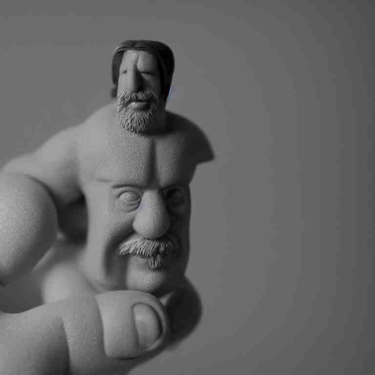 a cinematic film still of a claymation stop motion film the big lebowski, portrait, shallow depth of field, 8 0 mm, f 1. 8 